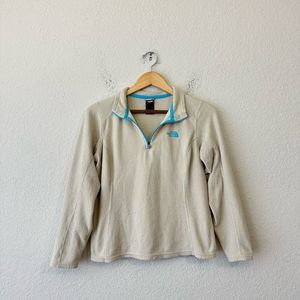THE NORTH FACE Women 1/4 Zip Pullover Sweater in Beige